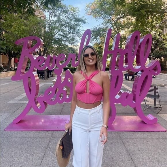 ZARA RUSHED CORSET BUSTIER TOP PINK SHEER MESH TULLE - Picture 10 of 16